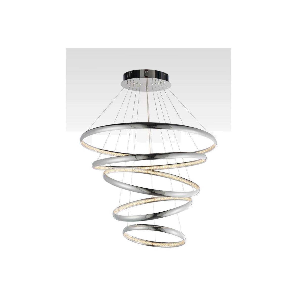 Bay Lighting Spiral LED Large Ceiling Light, Chrome – image 1