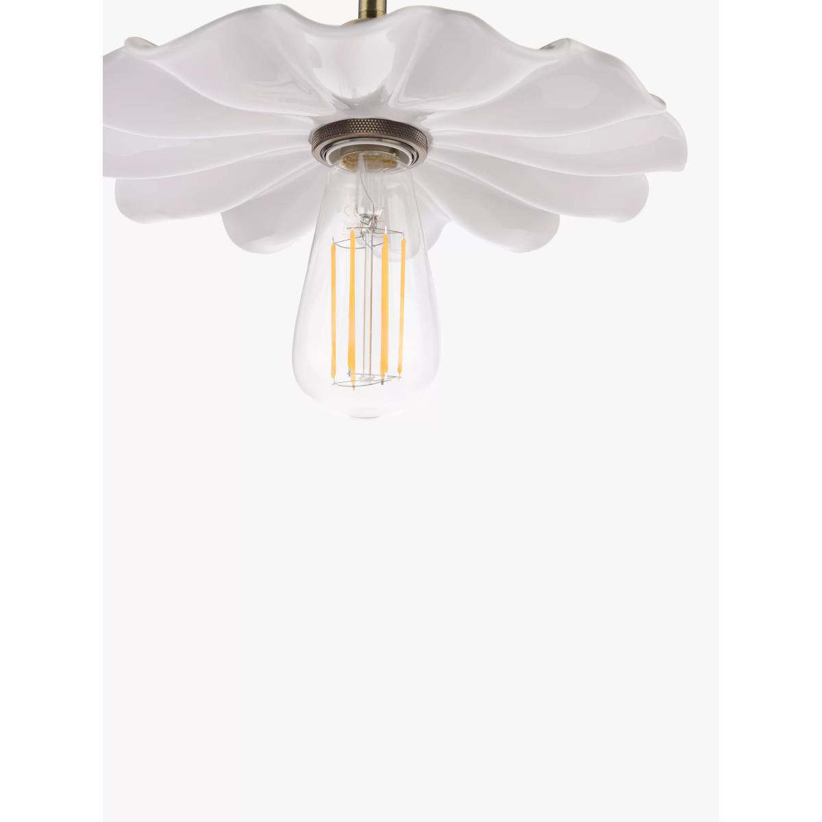 John Lewis & Partners Tutu Ceramic Ceiling Light, White/Antique Brass – image 4