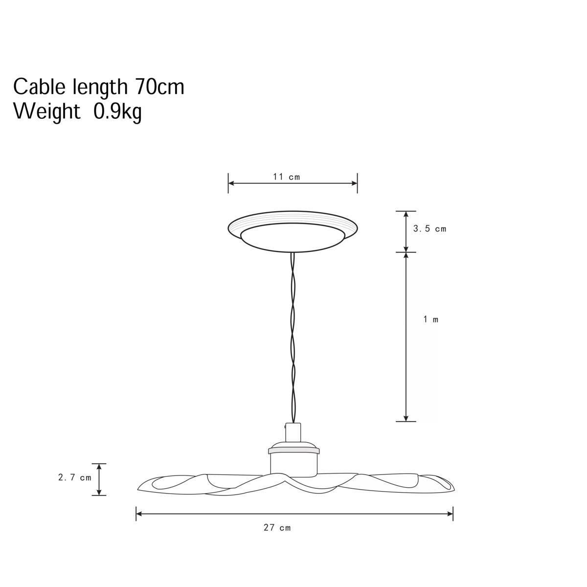 John Lewis & Partners Tutu Ceramic Ceiling Light, White/Antique Brass – image 6