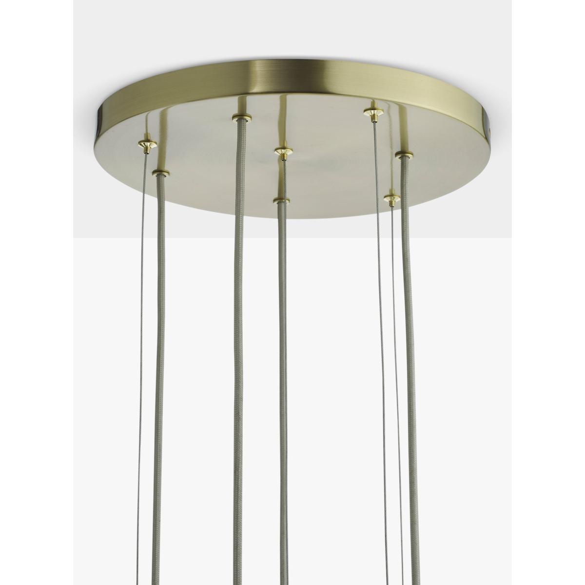 John Lewis Ripples 4 Cluster Ceiling Light, Brass/Clear – image 6