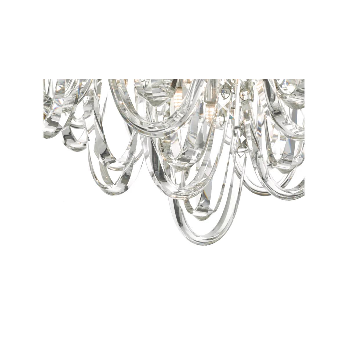 Där Roxanne Crystal Semi Flush Ceiling Light, Clear/Polished Chrome – image 4