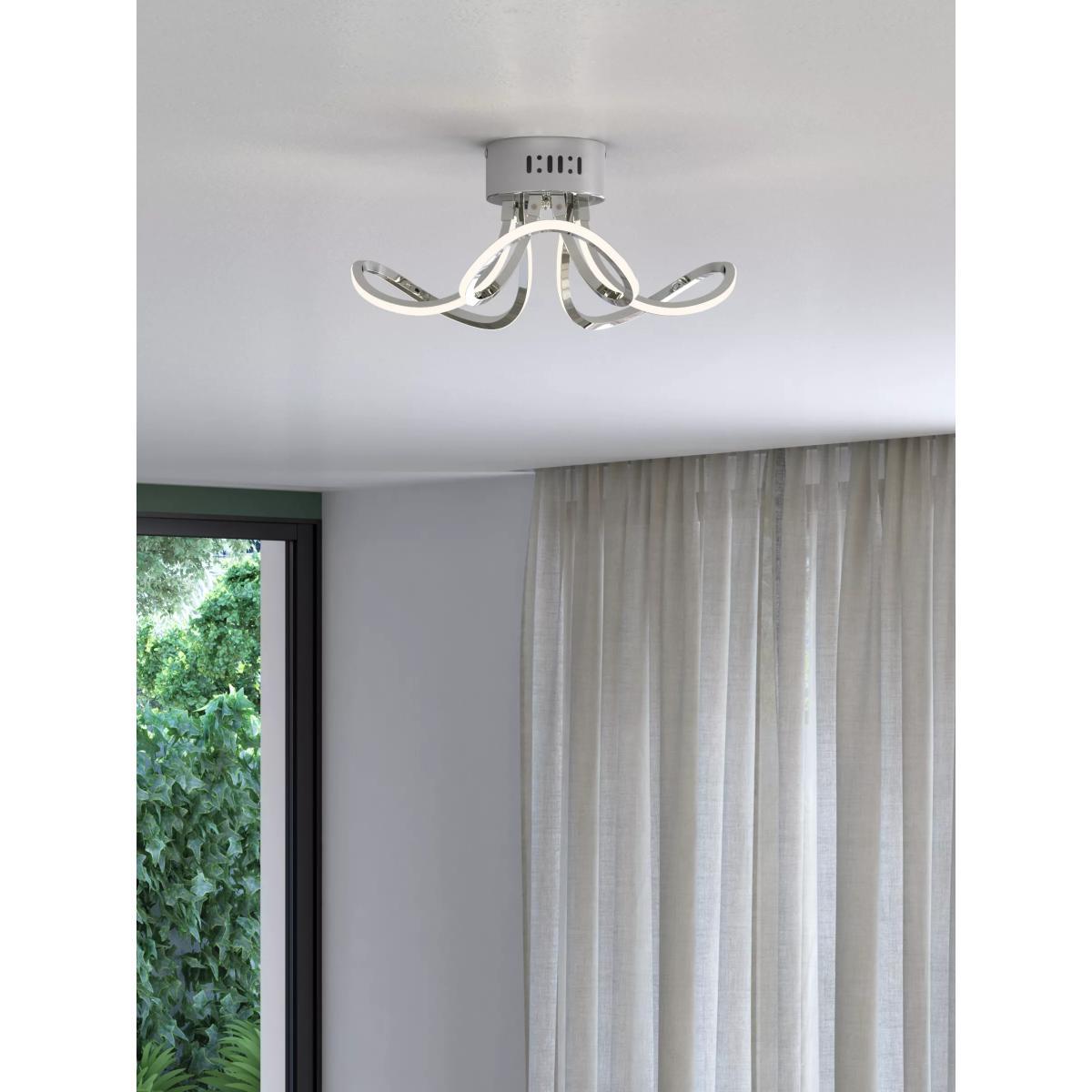 John Lewis & Partners Ora Semi Flush LED Ceiling Light, Silver/Metallic – image 3