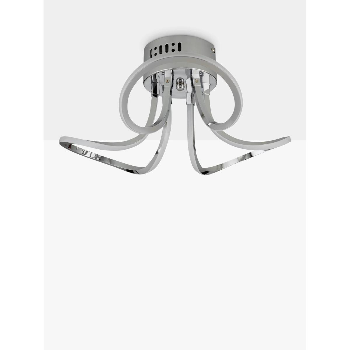 John Lewis & Partners Ora Semi Flush LED Ceiling Light, Silver/Metallic – image 4
