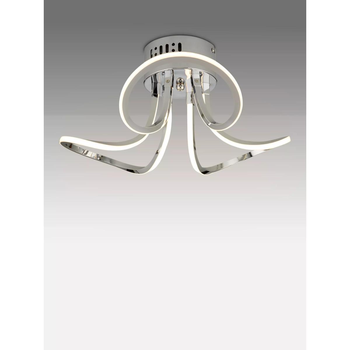 John Lewis & Partners Ora Semi Flush LED Ceiling Light, Silver/Metallic – image 5