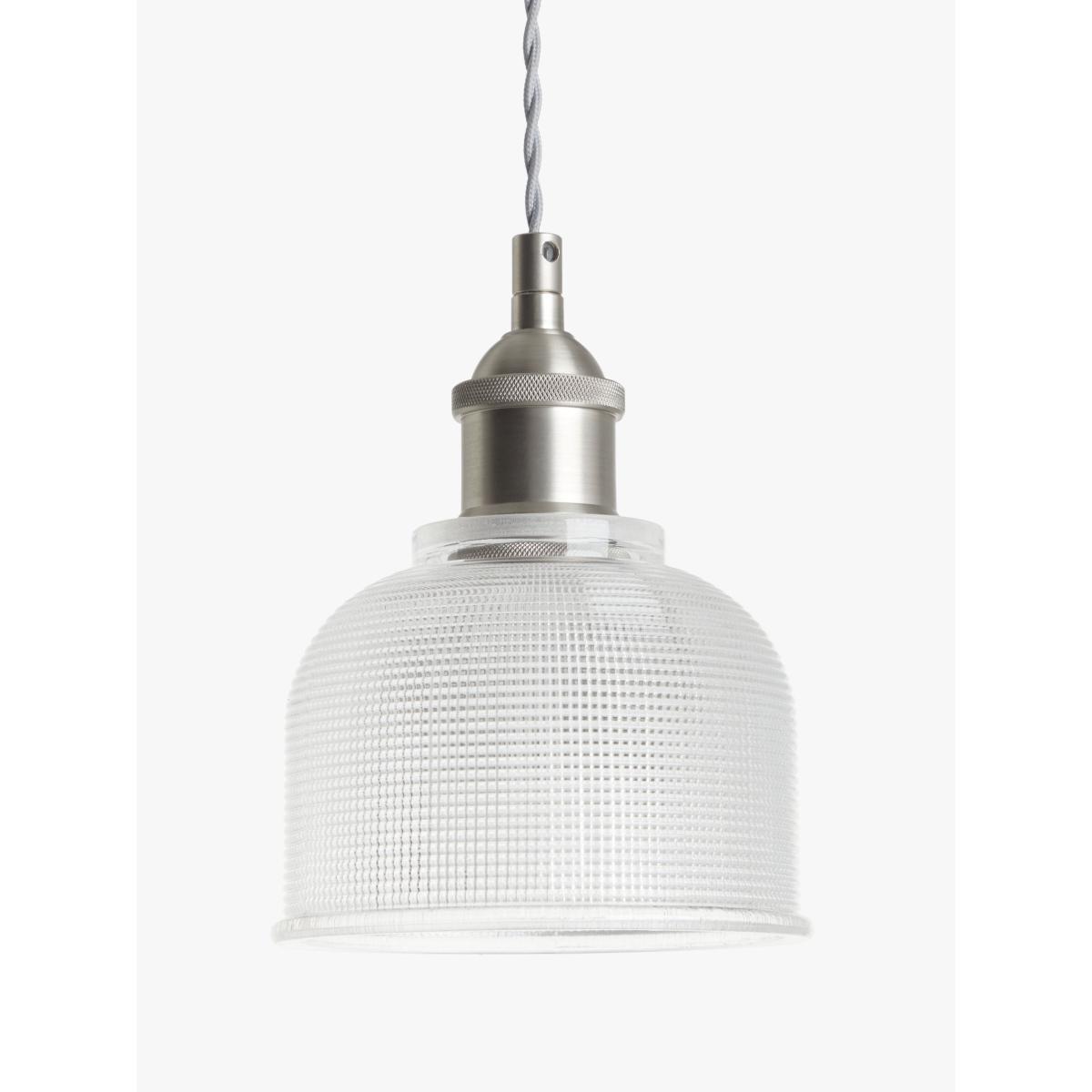 John Lewis & Partners Ezra 3 Pendant Prismatic Glass Ceiling Light, Pewter – image 5