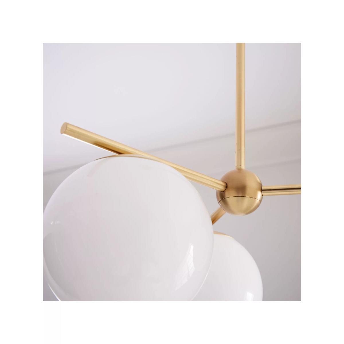 west elm Sphere + Stem Small Ceiling Light, Brass – image 3
