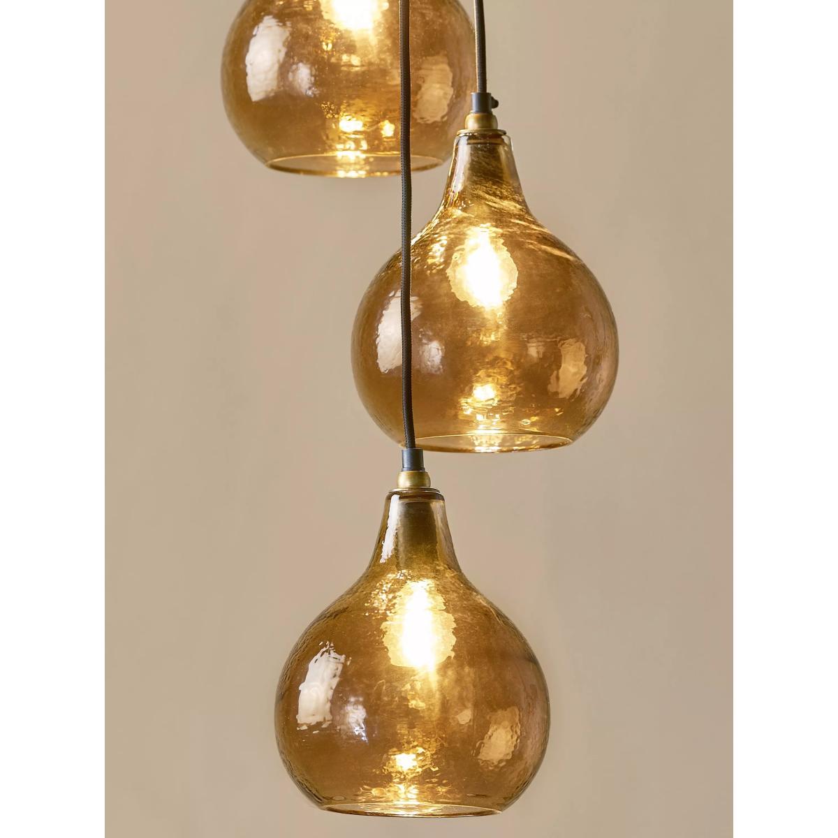 nkuku Ziva Cluster Glass Pendant Ceiling Light, Light Smoke Brown – image 4