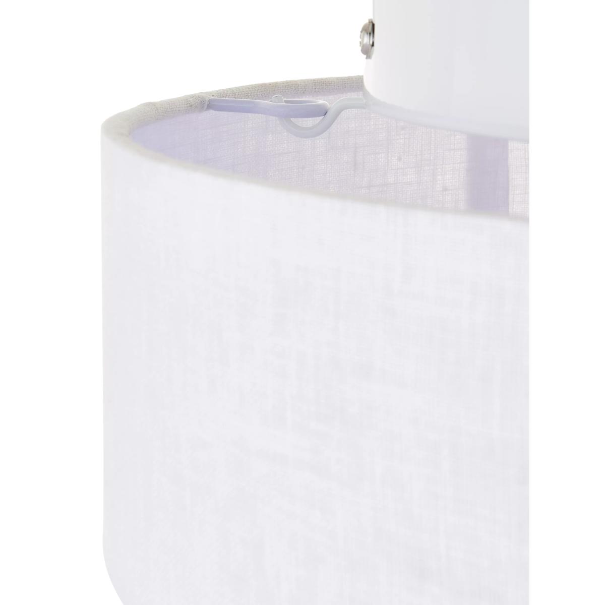 John Lewis Samantha Linen Semi Flush Ceiling Light, White – image 4