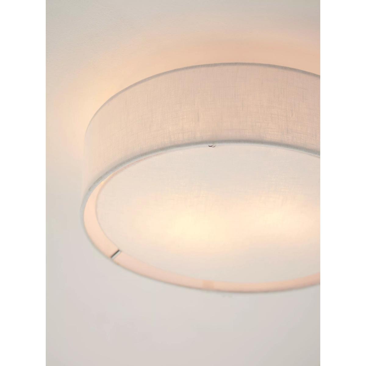 John Lewis Samantha Linen Semi Flush Ceiling Light, White – image 5
