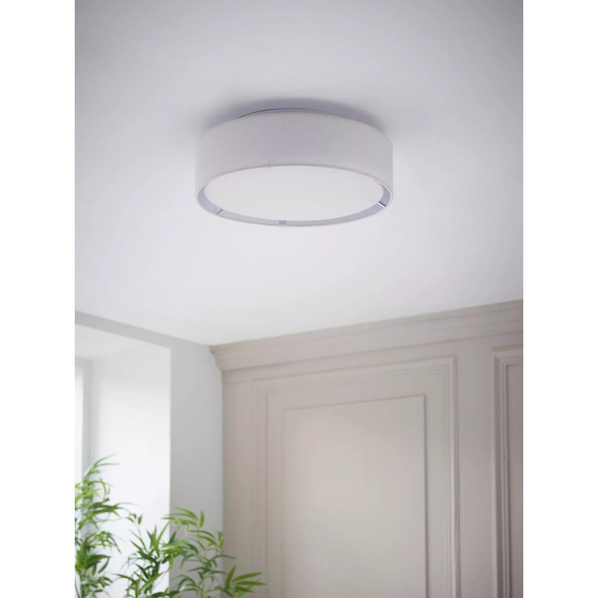 John Lewis Samantha Linen Semi Flush Ceiling Light, White – image 7