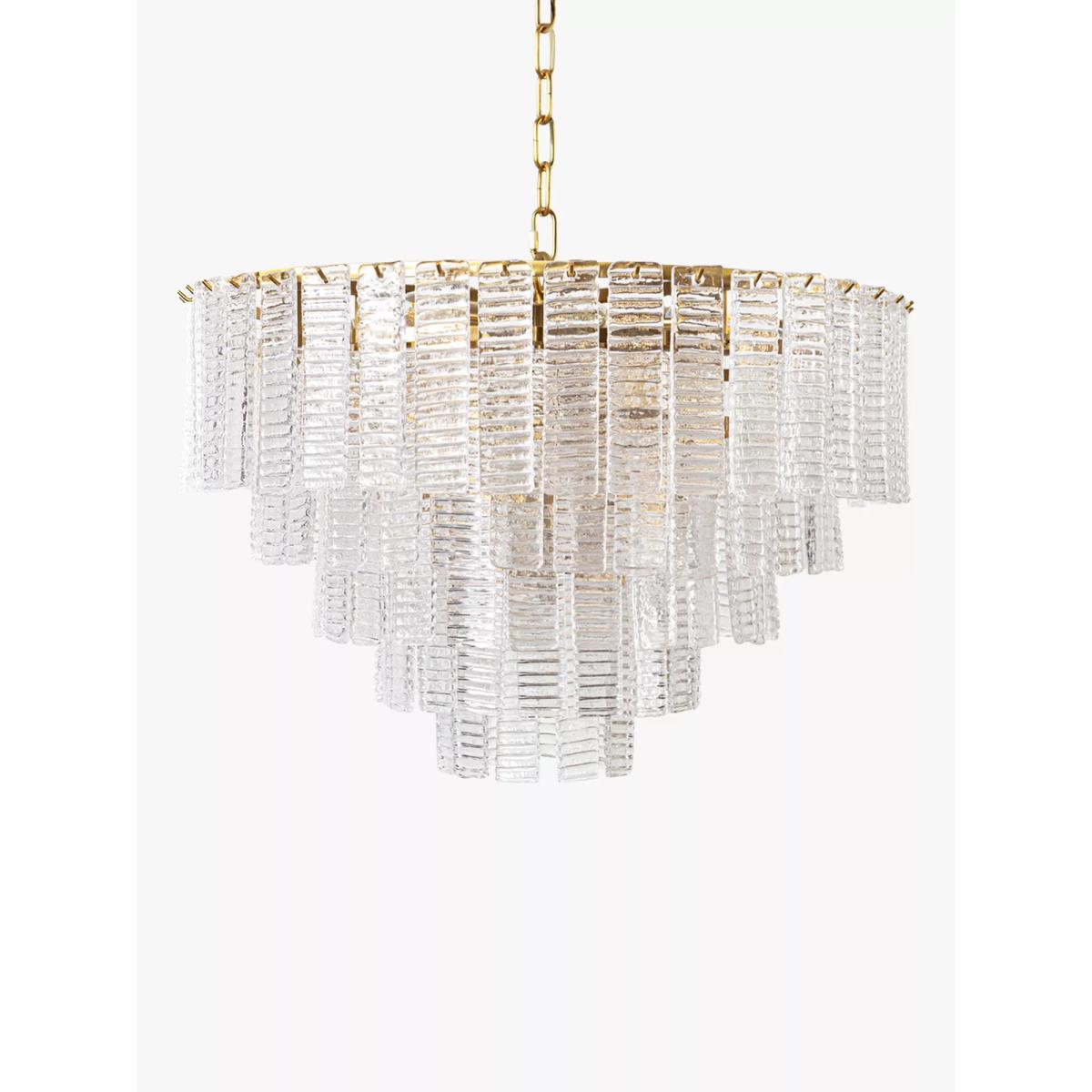 Pure White Lines Toronto Tiered Ceiling Light, Clear – image 2