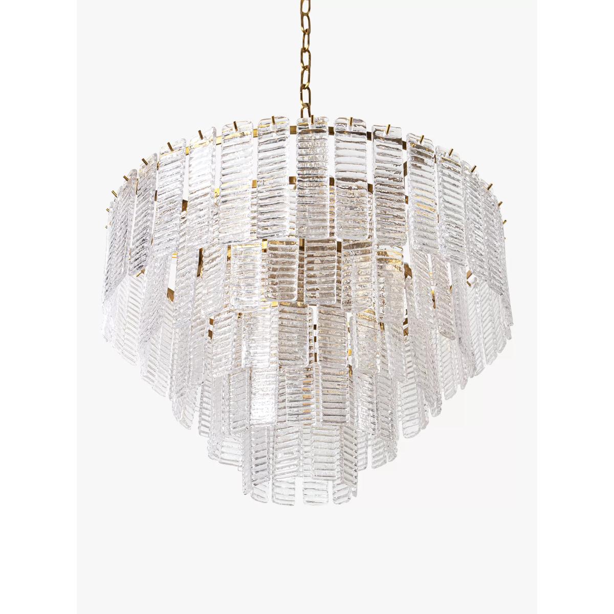 Pure White Lines Toronto Tiered Ceiling Light, Clear – image 3