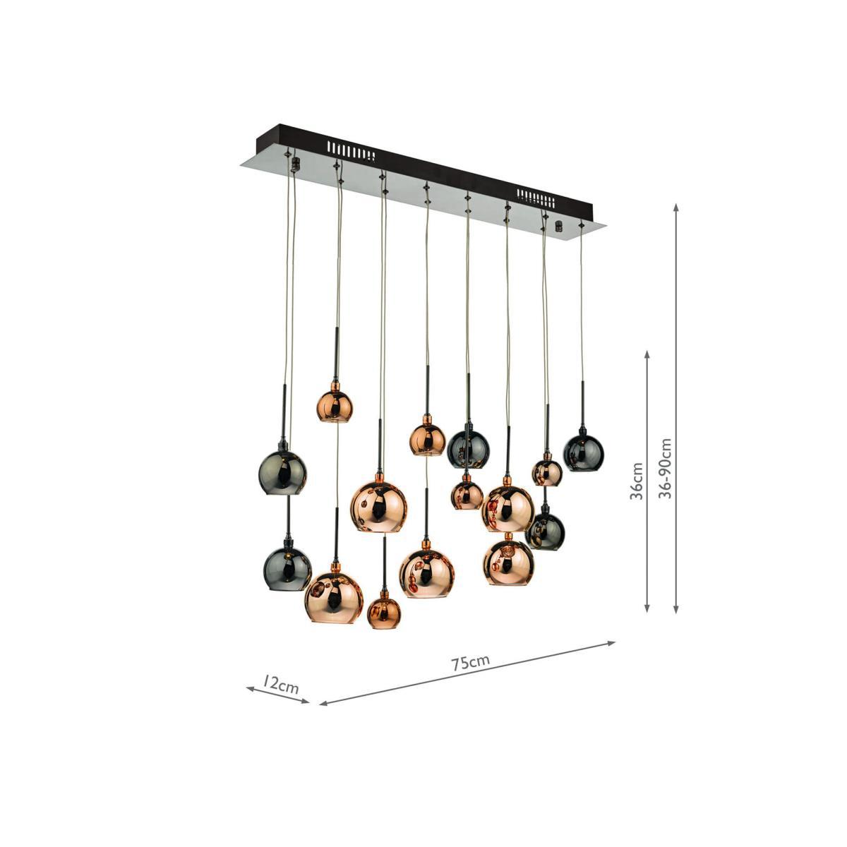 Där Aurellia LED 15 Pendant Bar Ceiling Light, Copper/Bronze – image 7