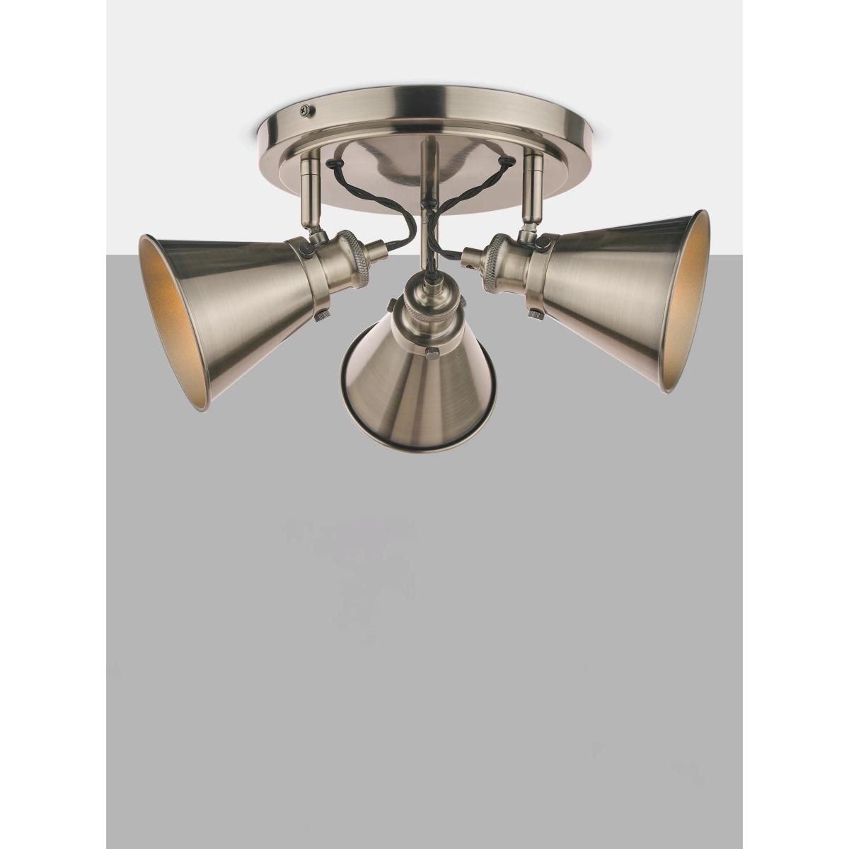 Laura Ashley Rufus 3 Circular Spotlight Ceiling Plate, Nickel – image 3