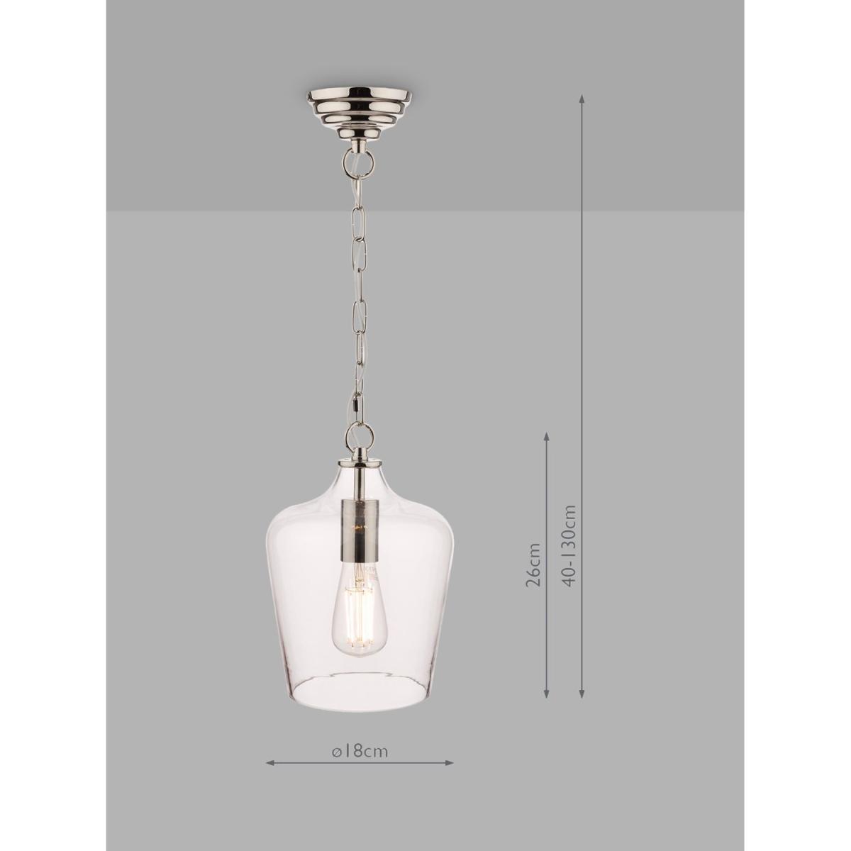Laura Ashley Ockley Glass Ceiling Light, Clear – image 4