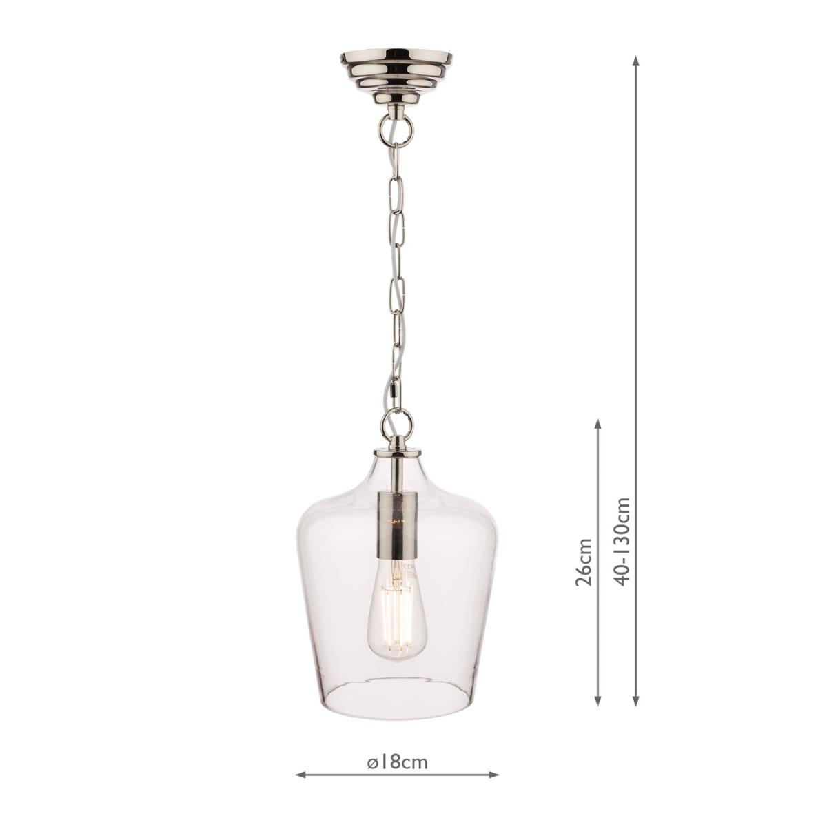 Laura Ashley Ockley Glass Ceiling Light, Clear – image 5