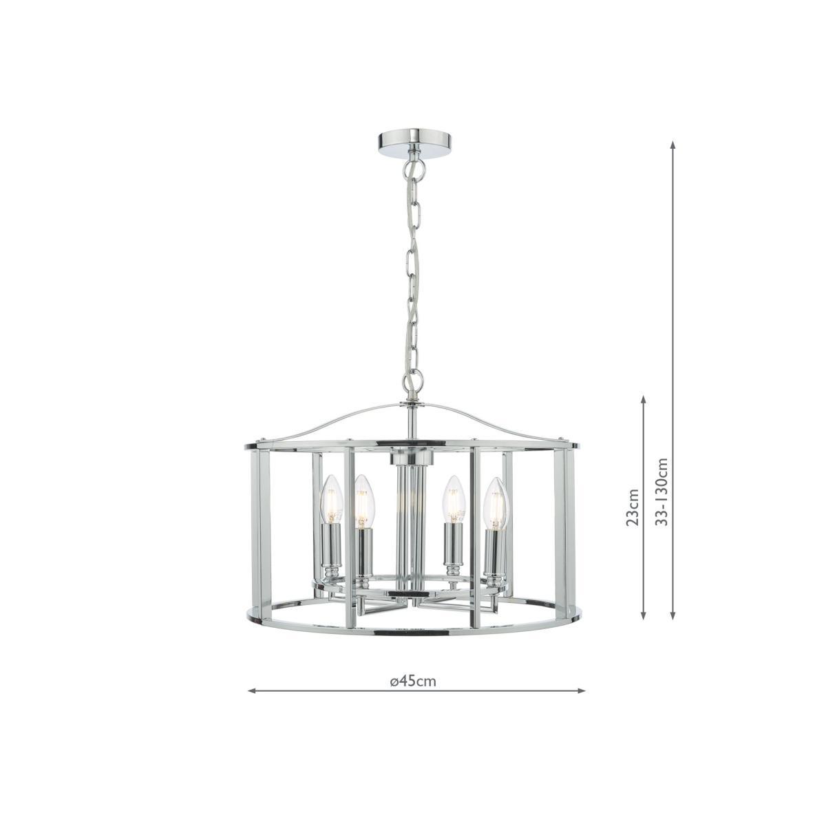 Där Myka Ceiling Light, Small, Polished Chrome – image 6