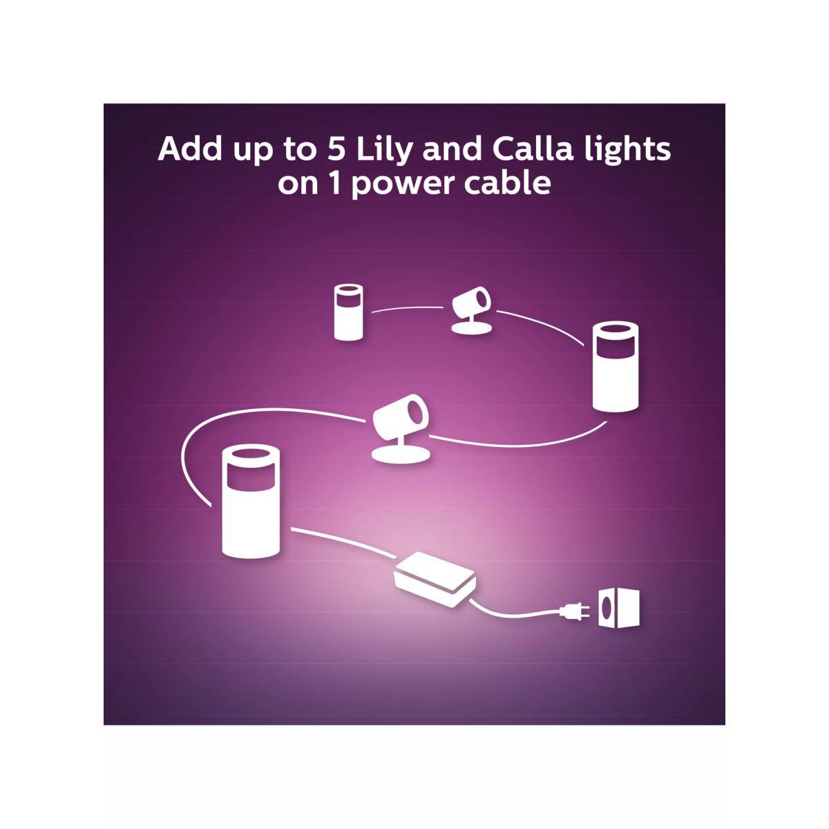 Philips Hue Lily Outdoor Spotlight Base Unit and 3x Lily Spotlights, Black – image 4