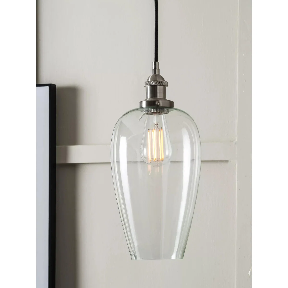 Pacific Clio Long Glass Shade Pendant Ceiling Light – image 4