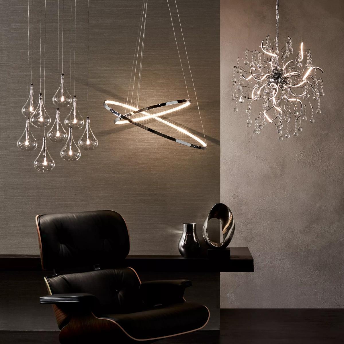 John Lewis & Partners Jensen 9 Pendant LED Cluster Ceiling Light, Chrome – image 6
