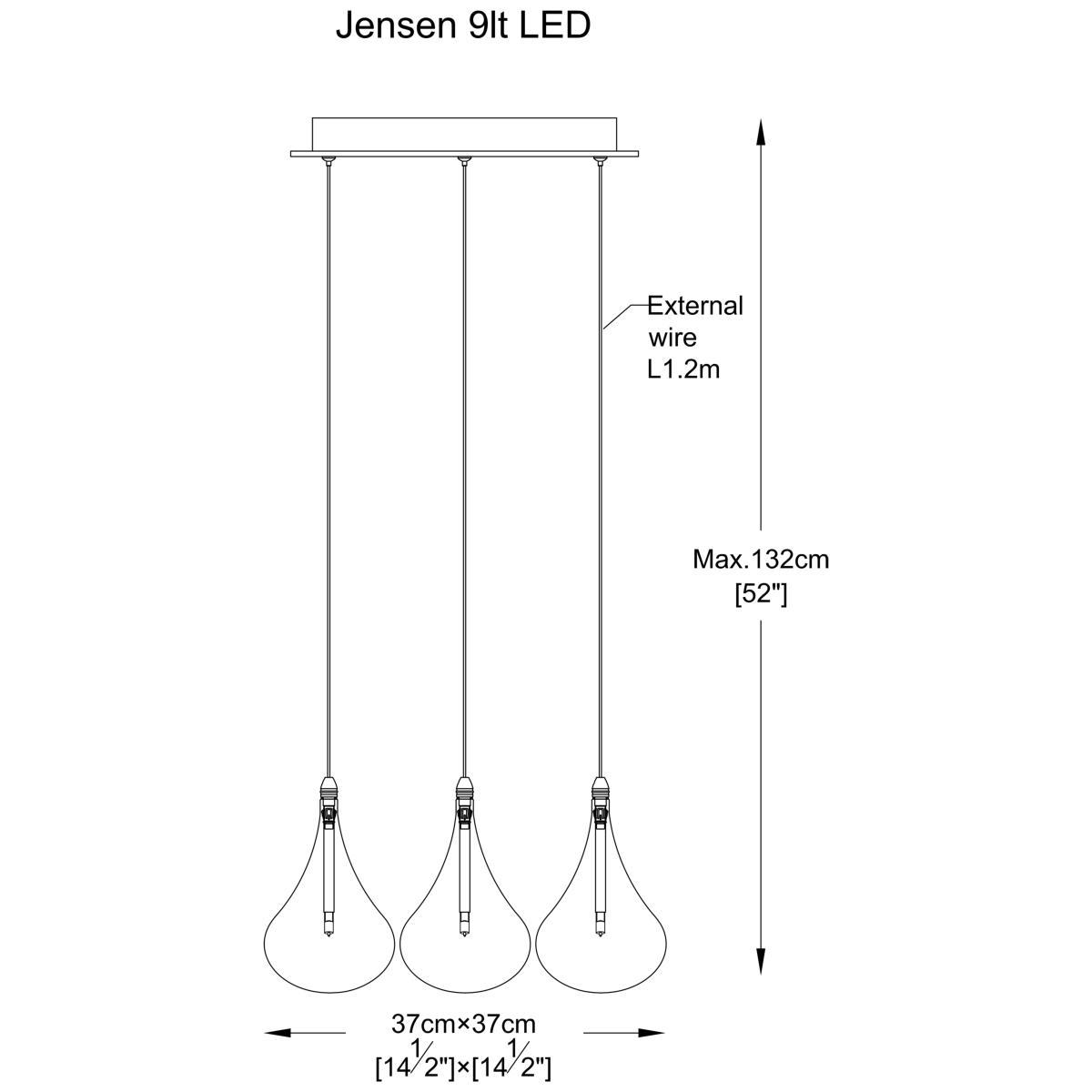 John Lewis & Partners Jensen 9 Pendant LED Cluster Ceiling Light, Chrome – image 8