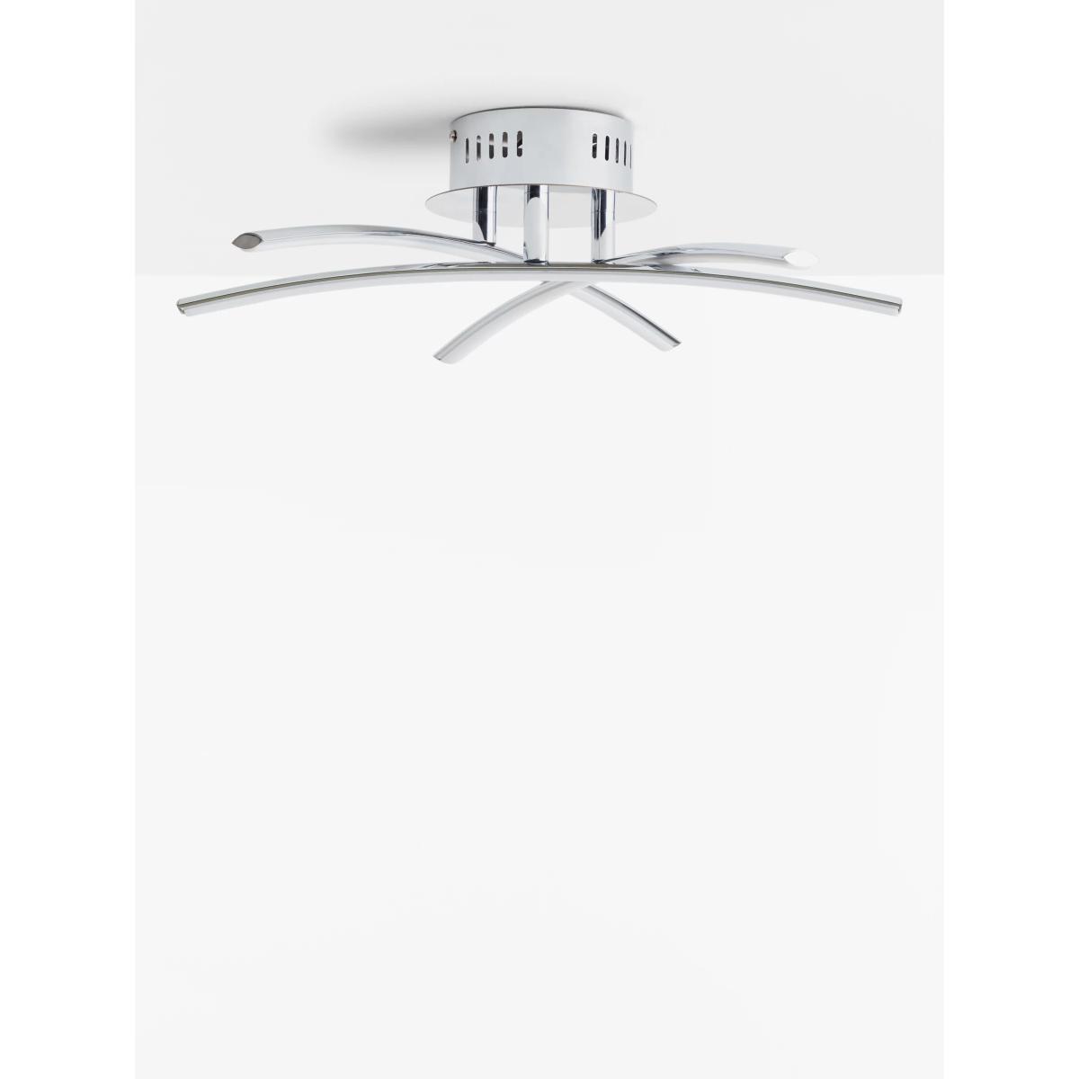 John Lewis & Partners Trinity LED Semi Flush Ceiling Light, Chrome – image 4