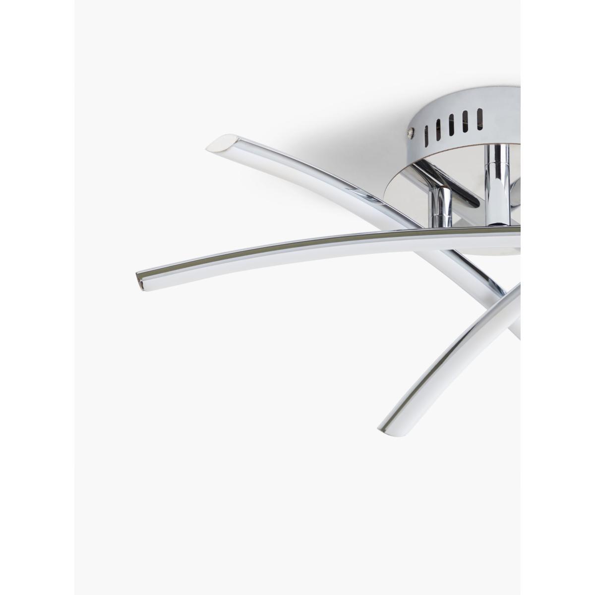 John Lewis & Partners Trinity LED Semi Flush Ceiling Light, Chrome – image 6