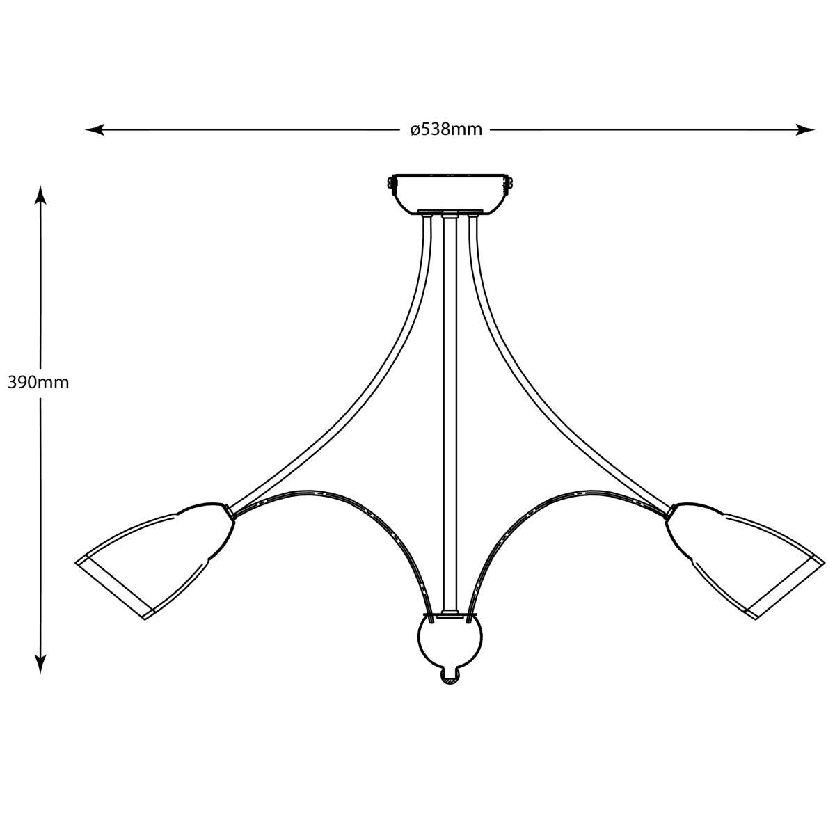 ANYDAY John Lewis & Partners Mizar Ceiling Light, 5 Arm – image 6