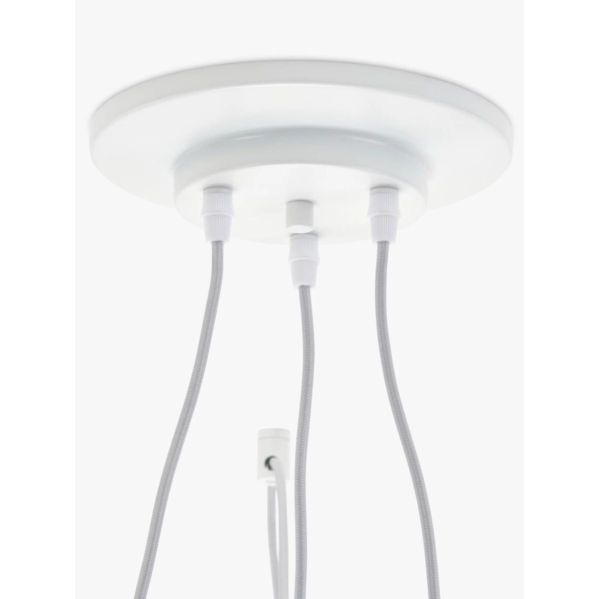 little home at John Lewis 3 Pendant Swag Ceiling Light, White/Multi – image 3