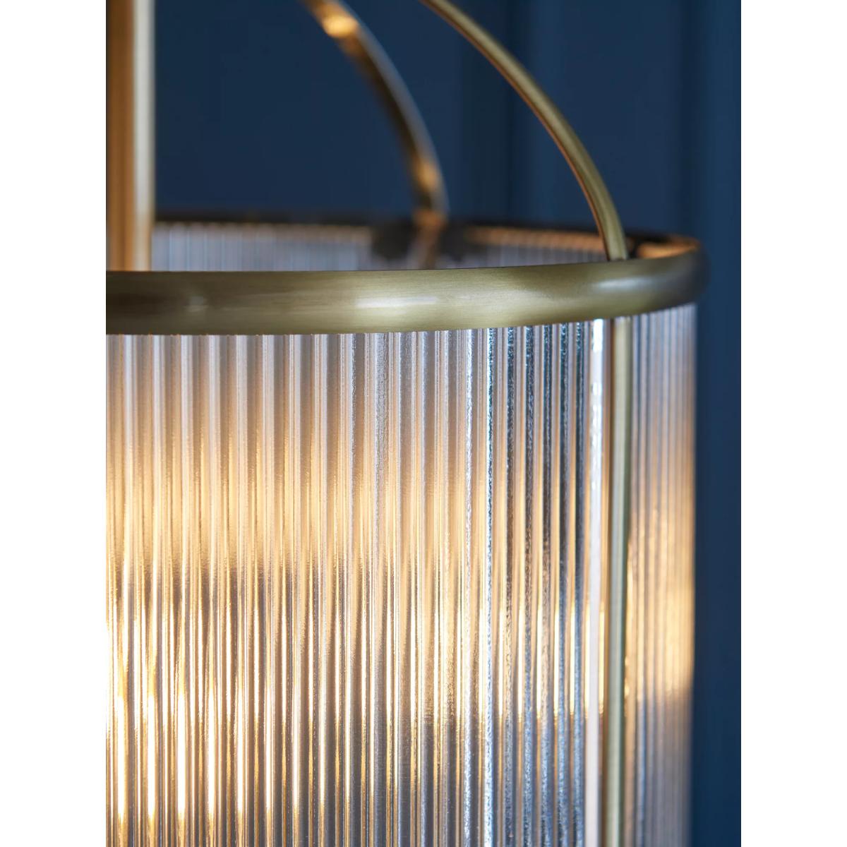 Bay Lighting Stockwell Ribbed 4 Arm Pendant Ceiling Light, Brass – image 7