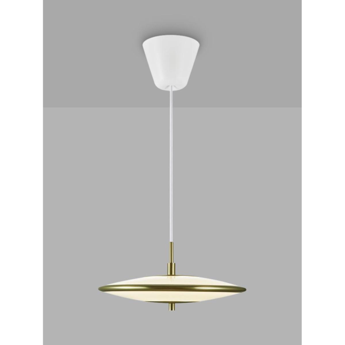 Nordlux Blanche 32 Pendant Ceiling Light, White/Brass – image 2