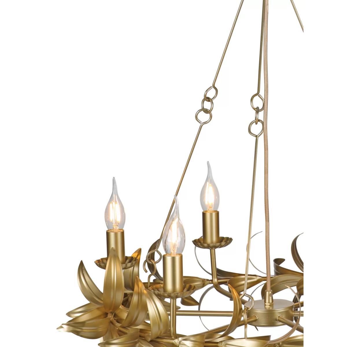 Där Nadria 6 Arm Pendant Ceiling Light, Gold – image 3