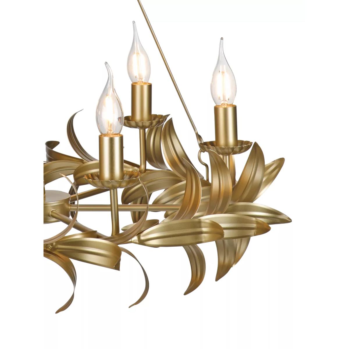 Där Nadria 6 Arm Pendant Ceiling Light, Gold – image 4