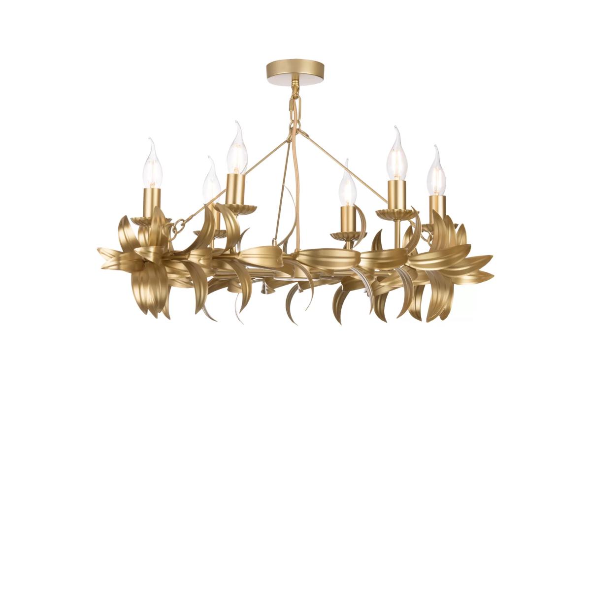 Där Nadria 6 Arm Pendant Ceiling Light, Gold – image 5