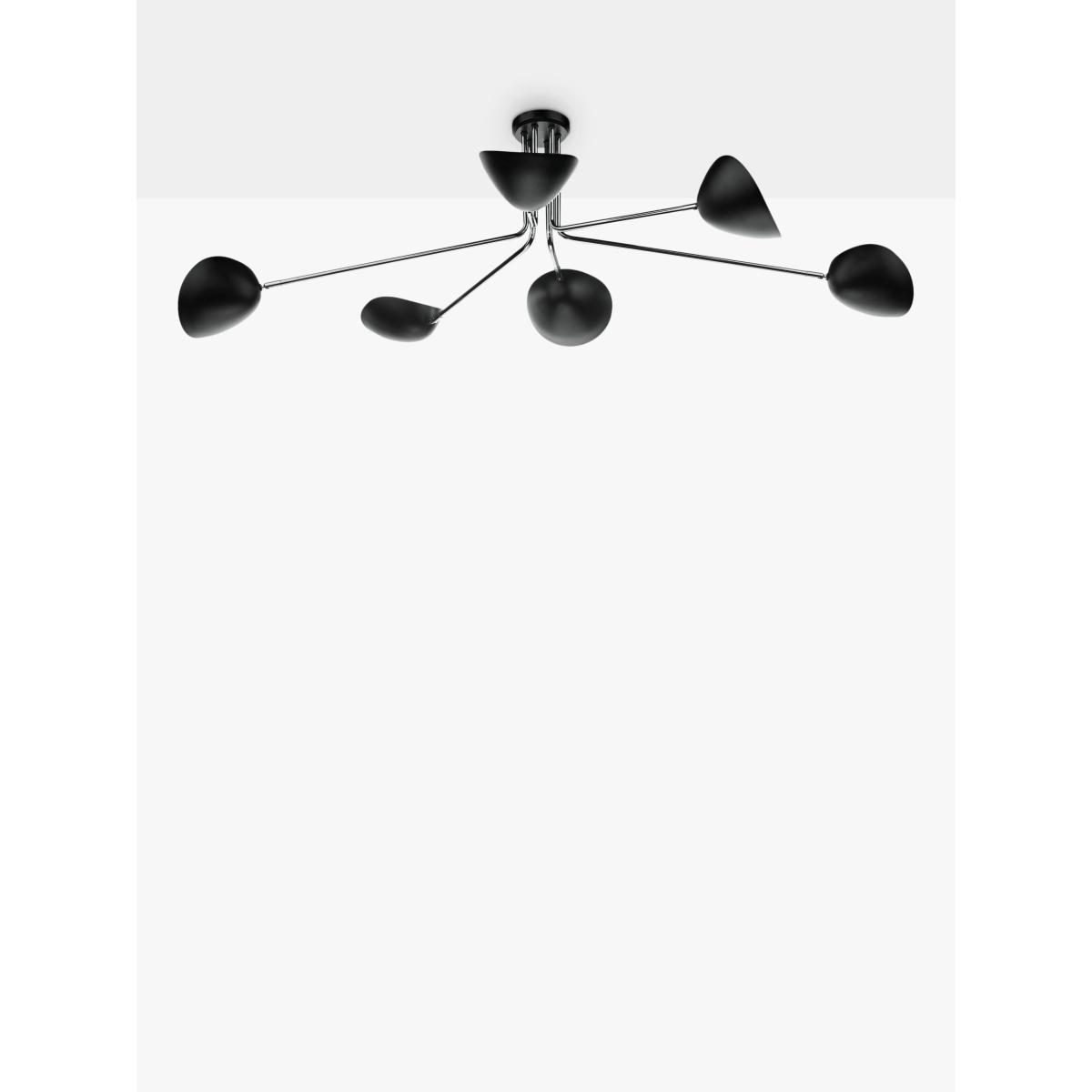 Där Krug Large Semi Flush Ceiling Light, Black – image 2