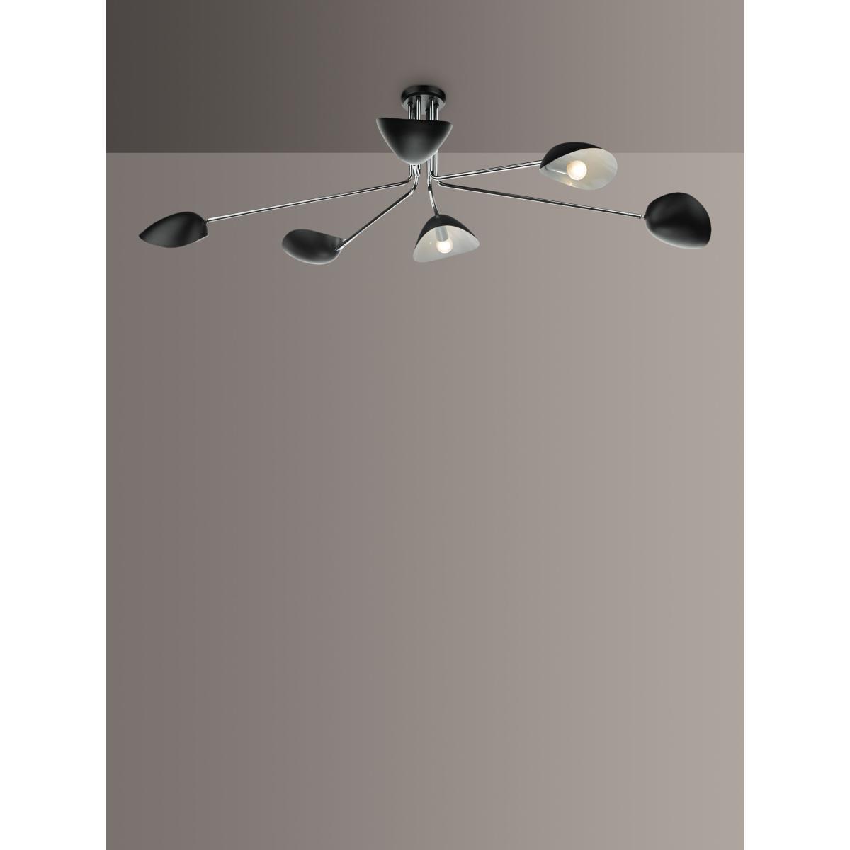 Där Krug Large Semi Flush Ceiling Light, Black – image 1