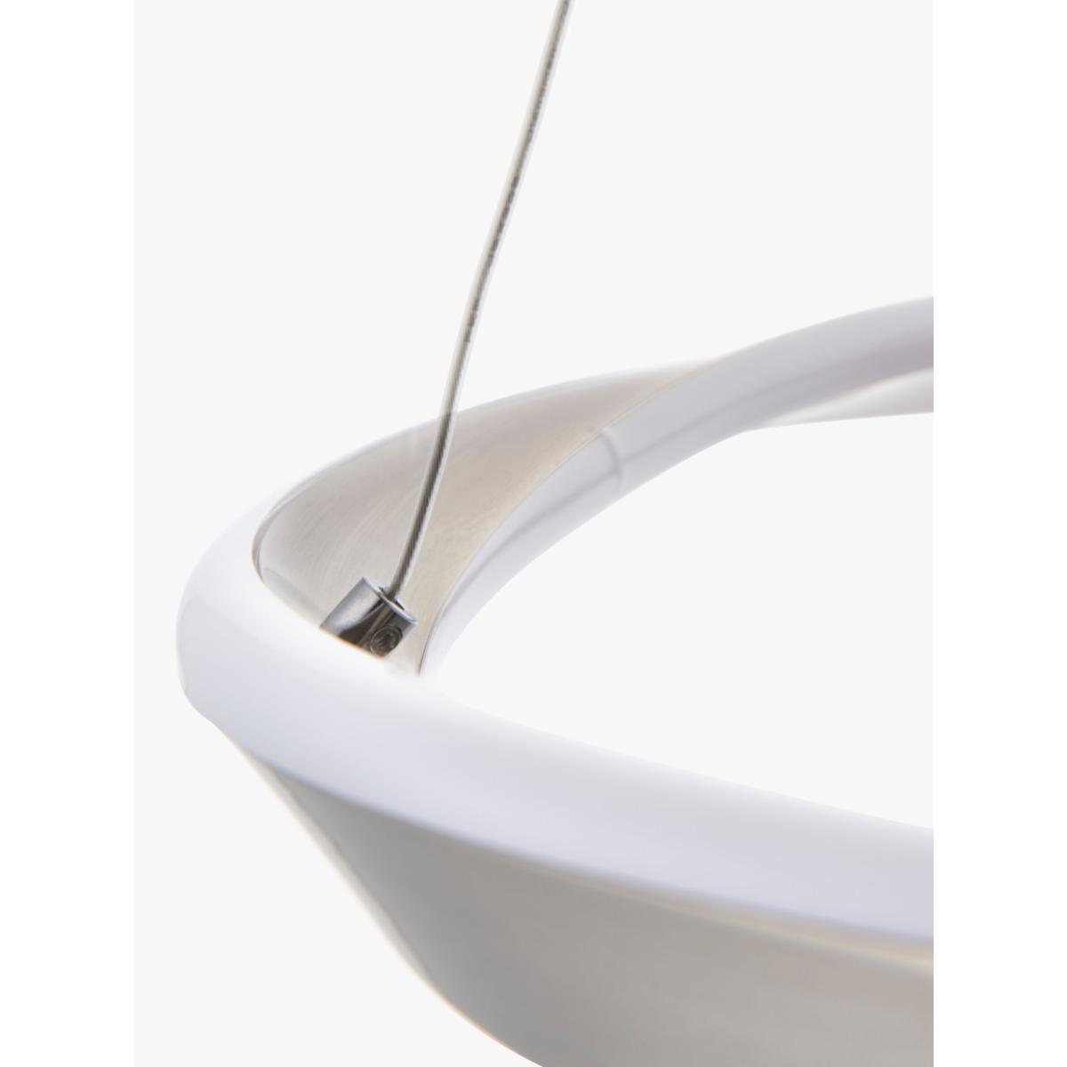 John Lewis Wrap LED Hoop Ceiling Light, Brushed Aluminium – image 2