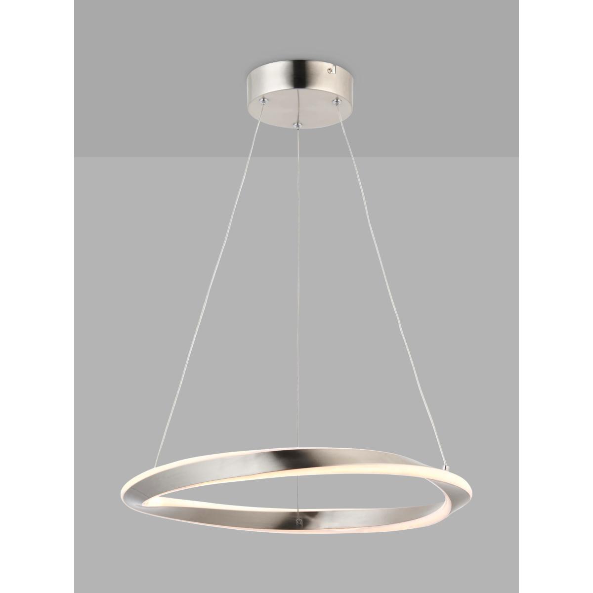 John Lewis Wrap LED Hoop Ceiling Light, Brushed Aluminium – image 3