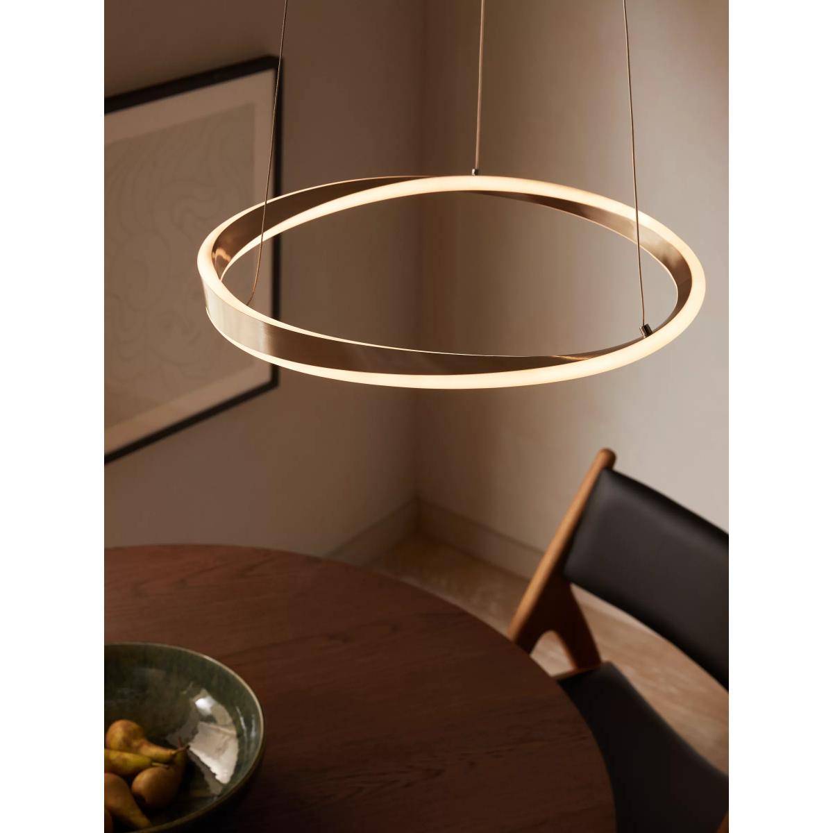 John Lewis Wrap LED Hoop Ceiling Light, Brushed Aluminium – image 4