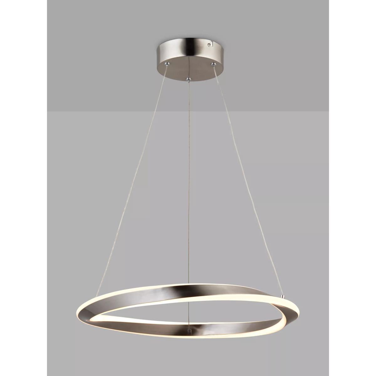 John Lewis Wrap LED Hoop Ceiling Light, Brushed Aluminium – image 5