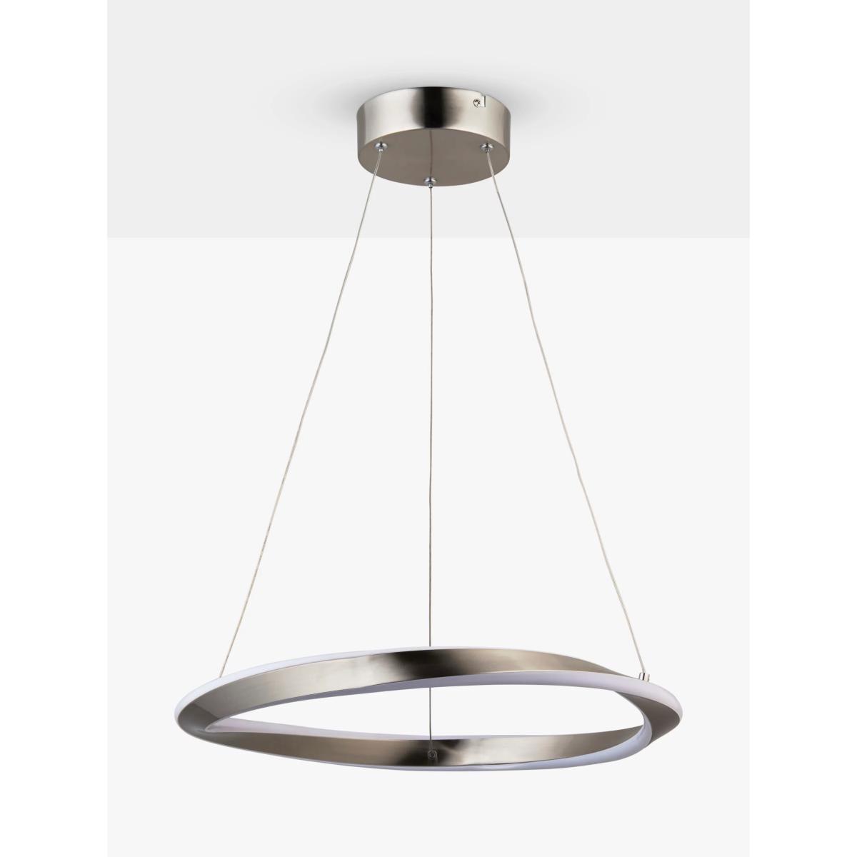 John Lewis Wrap LED Hoop Ceiling Light, Brushed Aluminium – image 6