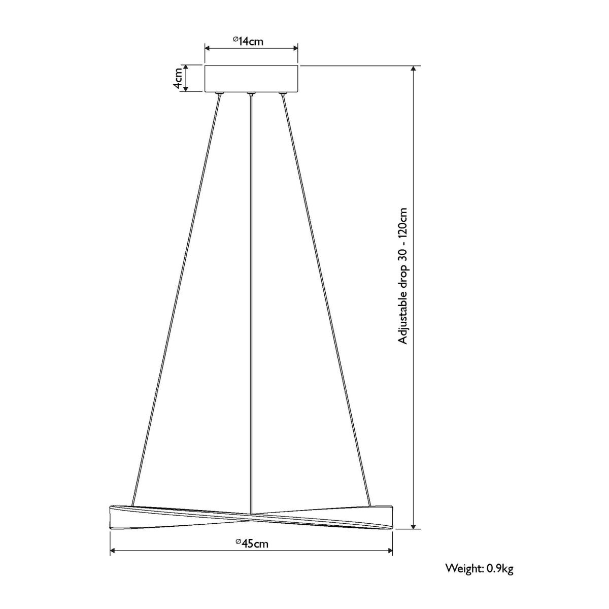 John Lewis Wrap LED Hoop Ceiling Light, Brushed Aluminium – image 8