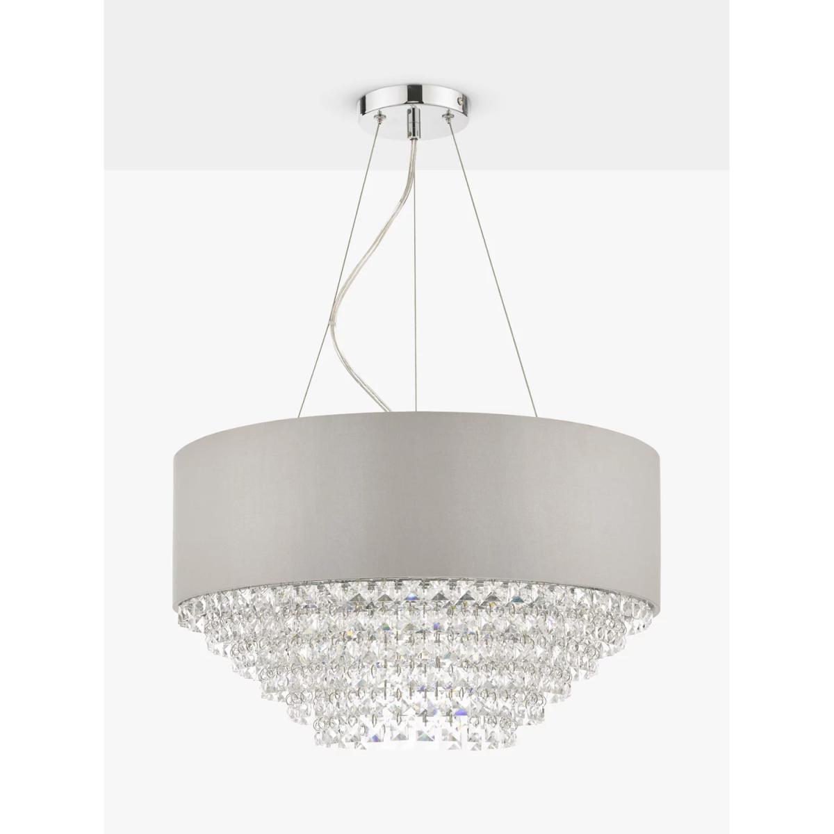 Laura Ashley Carrington Crystal Glass Ceiling Light, Smooth Grey – image 2