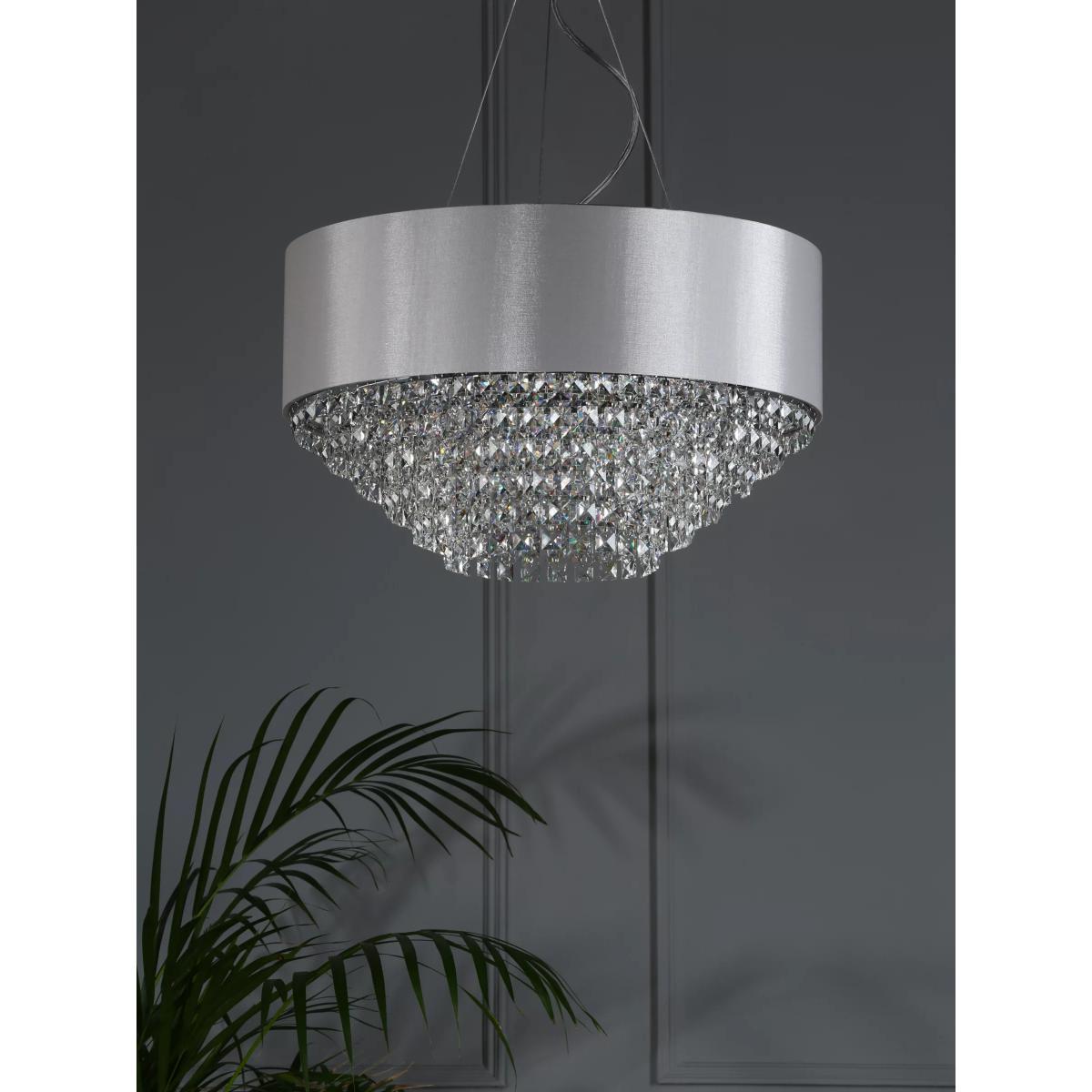 Laura Ashley Carrington Crystal Glass Ceiling Light, Smooth Grey – image 3