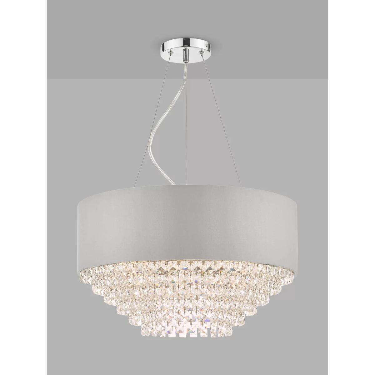 Laura Ashley Carrington Crystal Glass Ceiling Light, Smooth Grey – image 4