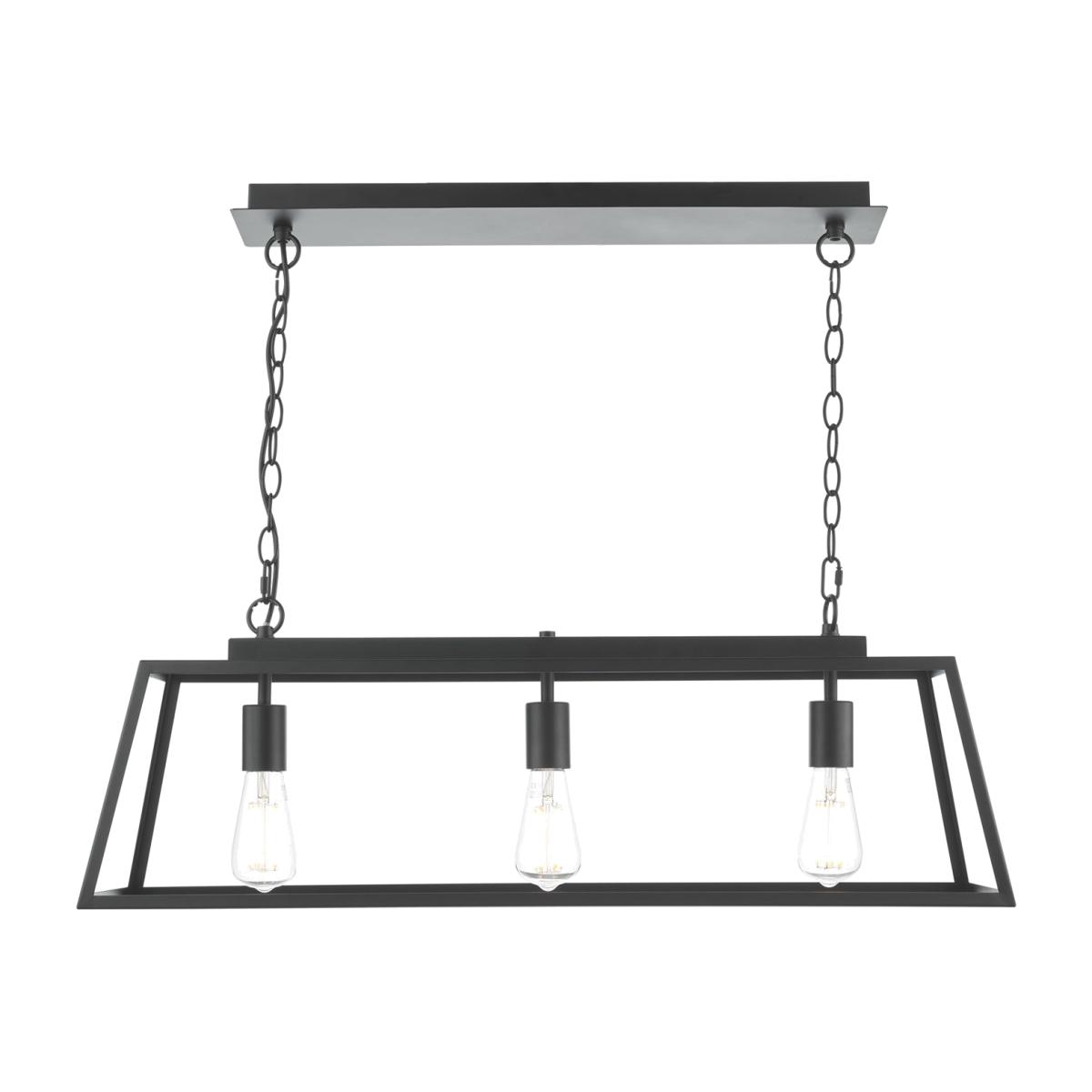 Där Claudia 3 Pendant Bar Ceiling Light, Black – image 1