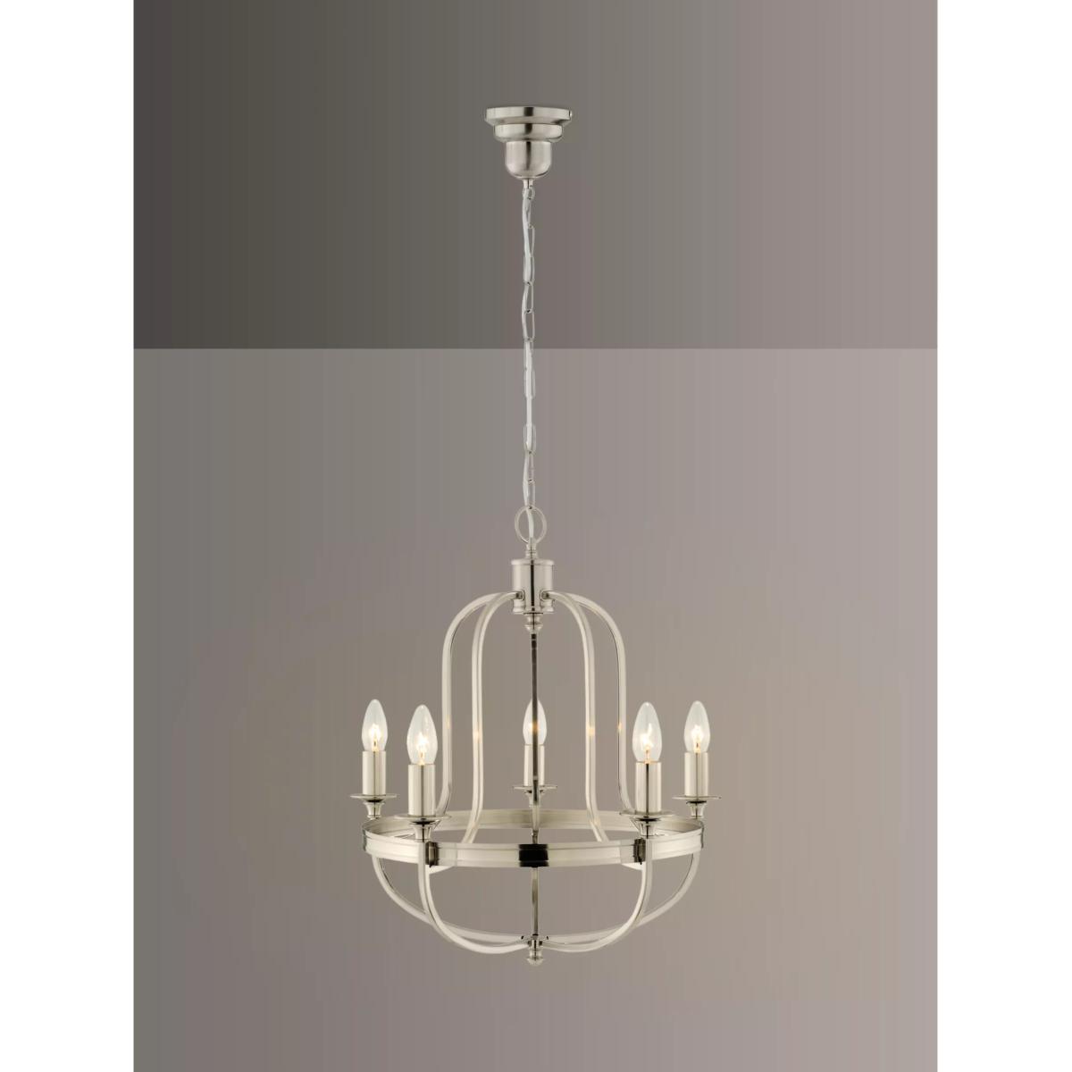 John Lewis & Partners Warwick Chandelier Ceiling Light, Brushed Chrome – image 2