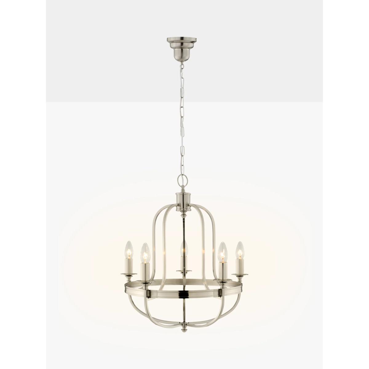 John Lewis & Partners Warwick Chandelier Ceiling Light, Brushed Chrome – image 3