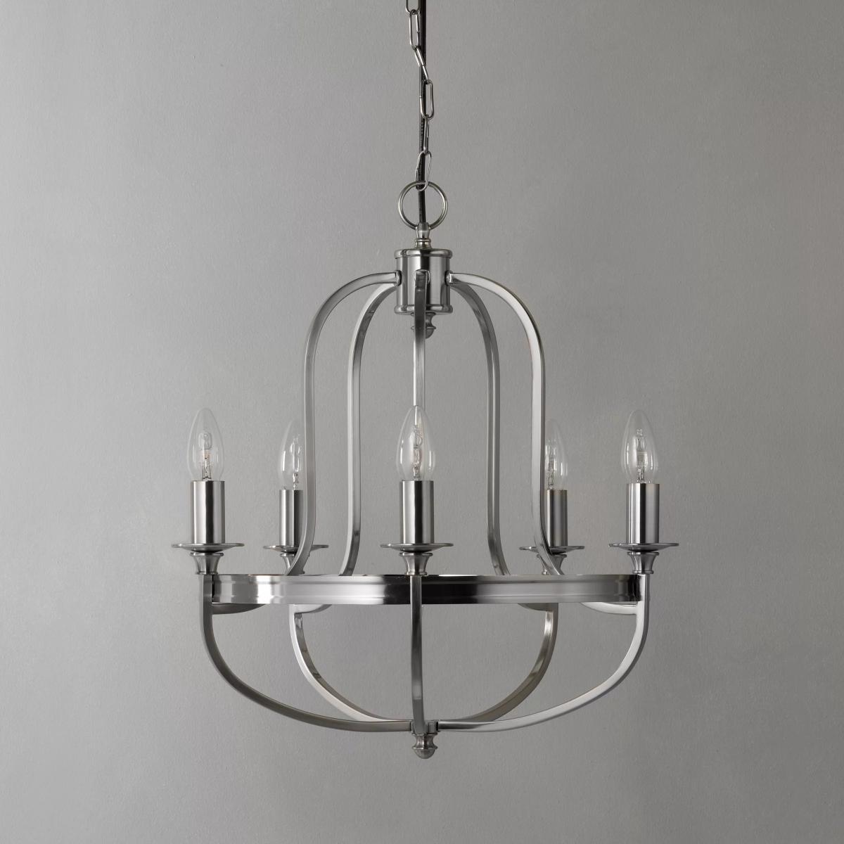 John Lewis & Partners Warwick Chandelier Ceiling Light, Brushed Chrome – image 4