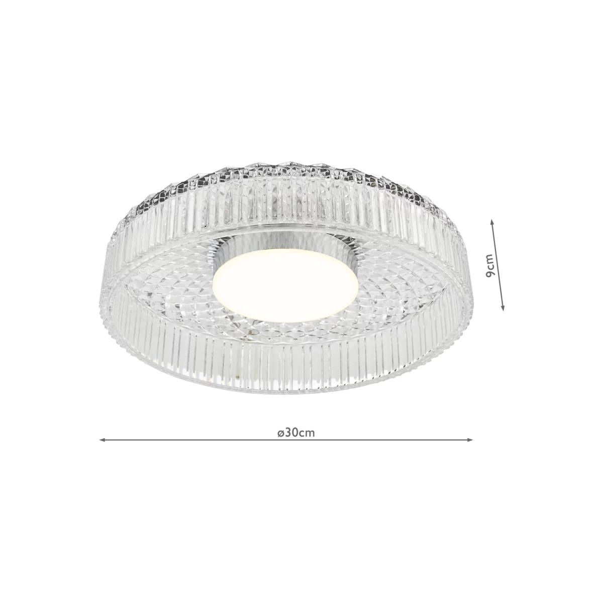 Där Leena Flush LED Glass Ceiling Light – image 6
